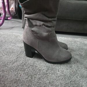 New Look Charcoal Heeled Boots